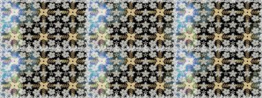 Raster - stok. Gri çiçekli kusursuz desen, suluboya çiçek deseni, sevimli çiçek, duvar kağıdı, kart veya kumaş için fayanslı.