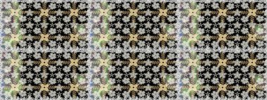 Çiçek kompozisyonu, el boyası, hassas şablon. Siyah renkte manzaralı çiçek deseni. Sevgililer günü ve tebrik kartı konsepti için şık bir davetiye. Üst görünüm, yumuşak biçim.