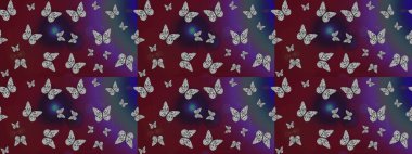 Tekrarlanan karalamalar. Kahverengi arka planda el çizimi. Renk çizimi kalıbı. Mistik, semboller..