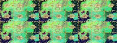 Çiçek süsü kumaş deseni, cam, çiçek desenli metal altın elementli yeşil renkler. Klasik Raster altın eskiz modeli..