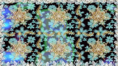 Geleneksel klasik raster altın pürüzsüz desen. Barok tarzında kusursuz bir doğulu süsü. Tarafsız renklerdeki altın elementler.