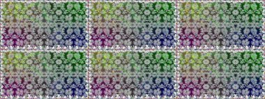 Renkli çiçekler. Raster illüstrasyonu. Çiçek süsü ile kusursuz desen.