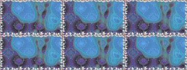 Doğa. Çiçek kolajı. Küçük çiçekte güzel bir desen var. Çiçek kompozisyonu. Raster deseni. Çiçek arkaplan. - Mavi çiçekler.