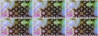 Raster Çiçek İllüstrasyonu 'nun şirin tekstili. Gri renkli etnik çiçeklerle kusursuz bir desen..