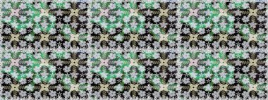 Motley illüstrasyonu. Çiçekli bahar çiçekleri. Küçük renkli çiçekler. Moda baskıları için zarif bir şablon. Küçük çiçekte şirin desenler.