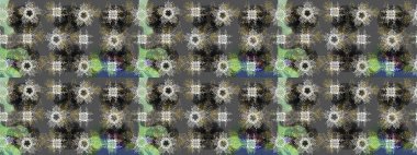 Lüks, kraliyet ve Viktorya dönemi konsepti. Gri, yeşil ve nötr üzerine altın rengi klasik barok çiçek deseni. Altın element gri, yeşil ve nötr renklerde. Süslü raster dekorasyonu.