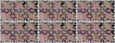 Moda baskısı. Ton halinde. Çiçeğin suluboya çizimlerinin mükemmel deseni. Dekorasyon ve tasarım için güzel bir desen. Suluboya desensiz çiçek buketi.