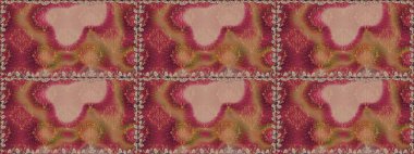 Kahverengi kıvırcık çiçekler kahverengi renklerde şekillenir. Klasik çiçek tasarımı elementleri. Raster illüstrasyonu.