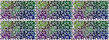 Tekstil, kumaş, kapaklar, duvar kağıtları, baskı, naylon, yapıştırma, örgü, dekupaj için çiçeksiz arkaplan. Millefleur 'lar. Küçük gri çiçekli oldukça eski bir besin torbası deseni..