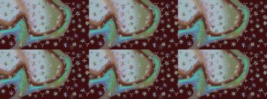 Güzel soyut kar tanesi raster tasarımı. Düz kar karalama ikonları, kar taneleri kahverengi ve gri renkli siluetler noel afişi için, kartlar. Yeni yıl kar tanesi.