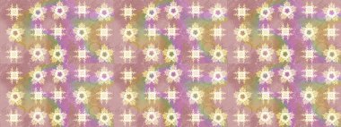 Tarafsız renklerde parlak çiçekli halı eşkali..