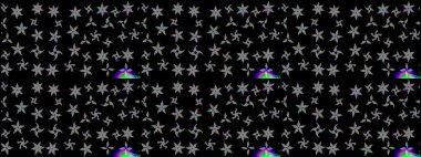 Kış kartı Mutlu Noeller, Yeni Yıl ve Mutlu Tatil Raster çizimleri. Siyah ve gri renkli siyah kar taneleri olan bir Noel kartı. Kar taneleri arkaplanı.