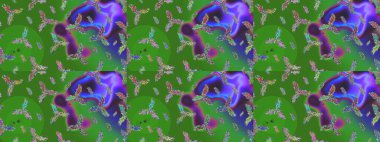 Soyut kar taneleri arkaplanda izole edilmiş düz dizayn. Kar taneleri deseni. Raster illüstrasyonu. Raster kar taneleri arka planda. Kar tanesi renkli desen.