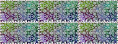 Renkli çiçekler. Raster illüstrasyonunda kusursuz çiçek deseni.