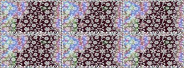 Küçük çiçekteki sevimli çiçek deseni. Kahverengi renkte çiçekler.