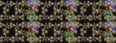 Sanat terapisi tarzı zen çizim için gri, kahverengi ve yeşil mandala şeklinde kar taneleri. El çizimi, dövme stili, kumaş tasarımı ve Raster illüstrasyonunda kartlar..