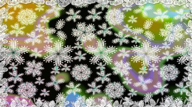 Çiçekli zambaklar kusursuz bir arka plan. Çiçek tasarımı için inanılmaz bir kolaj cenneti tarzı. Çiçek açan parlak kolaj çiçeği nötr.