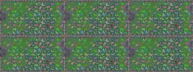 Kelebeklerle kusursuz desen. Kumaş, kağıt, ambalaj kâğıdı ve duvar kağıdı tasarımı için hoş bir arka plan. Yeşil.