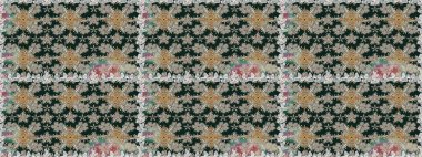 Nazik, narin çiçek arkaplanı. Çiçekli karalama şeklinde Raster çiçek deseni. Gri renkli çiçekler.