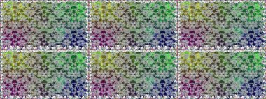 Raster Illustrasyon 'da moda olmayan çiçek deseni. Güzel kumaş deseni. Renkli Yaz Temalı Kusursuz Arkaplan. Düz Çiçek Elementleri Tasarımı.