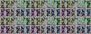 Modern çiçek arkaplanı. Halk tarzı. Moda baskıları için zarif bir şablon. Rengarenk çiçekleri ve yaprakları tarafsız renklerde inanılmaz bir çiçek deseni var..