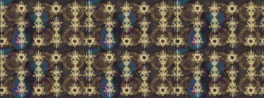 Kışın sembolü. Raster illüstrasyon kar taneleri. Kahverengi, gri ve yeşil renklerde suluboya kar taneleri. Güzel dekorasyon.