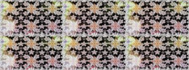 Bahar çiçekli, dikişsiz, sevimli çiçek deseni. Raster illüstrasyonu. Güzel kumaş deseni.