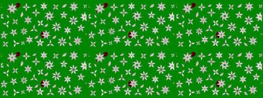 Çiçekli karalama şeklinde Raster çiçek deseni. Nazikçe, güzel çiçek arkaplanı. Yeşil renkte çiçekler.