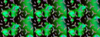 Düz kar karalama ikonları, kar taneleri silueti yeşil, siyah ve gri renkler noel afişi, kartlar. Yeni yıl kar tanesi. Güzel soyut kar tanesi raster tasarımı..