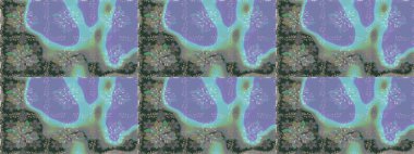 Modern çiçek arkaplanı. Parlak renkli çiçekleri ve mor renkli yaprakları olan kusursuz çiçek desenleri. Halk tarzı. Moda baskıları için zarif bir şablon.