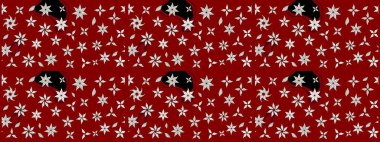 Raster illüstrasyonundaki çiçek desenli çizim. Suluboya tarzında kırmızı renkte çiçekler.