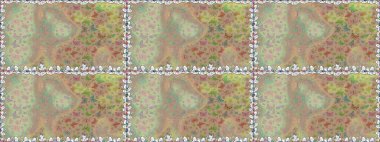 Kumaş, tekstil, baskı ve davetiye için arka plan. Bej, nötr ve gri renkli resimler. Suluboya soyut parlak desenli kelebek kanatları, retro renkler.