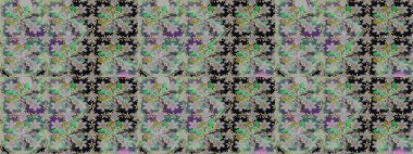 Düz Çiçek Elementleri Tasarımı. Çiçekle kusursuz desen. Gri renkli çiçekler. Renkli Bahar Teması Kusursuz Arkaplan.