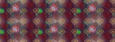 Tomurcukları çiçek olan sevimli bir çiçek deseni. Kusursuz bir geçmişi var. Raster illüstrasyonu. Kumaş, tekstil, duvar kağıdı baskısı için. Eski usul. Raster..