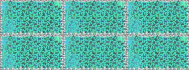 Mavi renkli şirin kelebek deseni. Raster illüstrasyonu. Tekstil, duvar kâğıtları, web sayfası arkaplanları ve yüzey dokuları için mükemmel. Tropikal temada kelebek çiçek deseni.