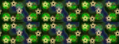 Kar Tanesi Mozaik ikonu. Siluet kar tanesi işareti izole edilmiş yeşil, mavi ve gri renkler. Düz dizayn. Sembol kışı, donmuş, Noel, yeni yıl tatili. Grafiksel element dekorasyonu. Raster illüstrasyonu