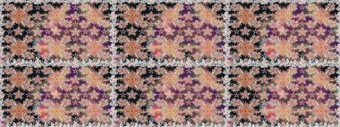 Güzel kumaş deseni. Renkli Bahar Temalı Kusursuz Arkaplan. Düz Çiçek Elementleri Tasarımı. Raster illüstrasyonu. Zentangle soyut çiçekleri. Çiçek tozu..