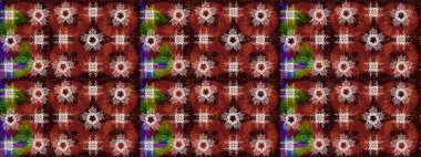 Kar tanelerinin soyut arkaplanlı Noel şablonu. Raster illüstrasyonu. Kahverengi, kırmızı ve nötr renkler. Noel ve Yeni Yıl moda baskıları için tatil tasarımı.