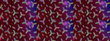 Raster Noel soyut renkli arka plan ve düşen kar tanesi. Dekorasyon kış kar ikonları. Kar Taneleri Raster illüstrasyonu.