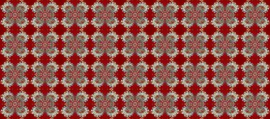 2019 Noel 'i, kar tanesi, yeni yıl. Altın elementli kırmızı, kahverengi ve gri renklerde klasik, pürüzsüz desen.