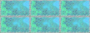 Kelebek tasviri. Raster. Mavi ve yeşil arka planda güzel renkli bir kelebek. Sırtın için parlak bir dövme. Tropik gerçekçi kelebek.