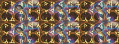 Renkli elementlerle Raster ilginç desen.