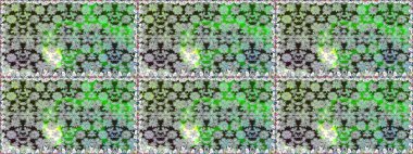 Kusursuz bir arka plan modeli. Raster illüstrasyonu. Gri yapraklı yabani çiçekler. Suluboya, elle çizilmiş.