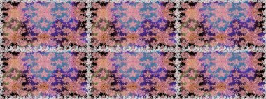 Raster illüstrasyonu. El çizimi çiçekli, soyut, pürüzsüz desen. Tarafsız renklerde çiçekler.