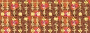 Kışın sembolü, mutlu noeller, mutlu yeni yıl kutlaması Raster illüstrasyonu. Kahverengi, turuncu ve sarı renkler. Soyut duvar kâğıdı, ambalaj dekorasyonu. Kar tanesi kadar basit..