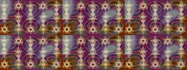 Noel ve yeni yıl moda baskıları için tatil tasarımı. Kar tanelerinin soyut arkaplanı olan şirin bir Noel arkaplanı. Renkler. Kahverengi, gri ve mor kar taneleri. Raster illüstrasyonu.