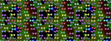 Yazdırmayı tekrarla. Raster illüstrasyonu. Sonsuz. Yeşil ve soyut suluboya kelebekleri olan yumuşak bir deniz mavisi deseni..