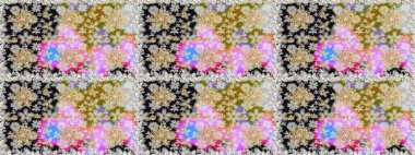 Paisleys zarif çiçek desenli dikdörtgen arka plan duvar kâğıdı illüstrasyonlu klasik stil, modern 3D çizgili sanat altın ve gri desenli çiçek yaprakları ve süslemeleri..