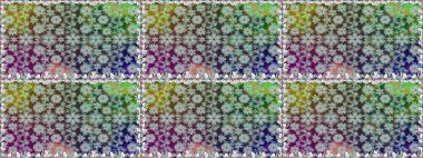 Düz Çiçek Elementleri Tasarımı. Renkli Bahar Temalı Kusursuz Arkaplan. Şirin çiçek elementleri. Raster illüstrasyonu. Kusursuz desenli. Moda desenli..