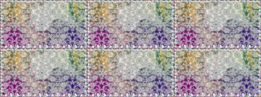 Renkli Bahar Temalı Kusursuz Arkaplan. Çocuk stili. Düz Çiçek Elementleri Tasarımı. Çiçekli pürüzsüz raster arka plan.